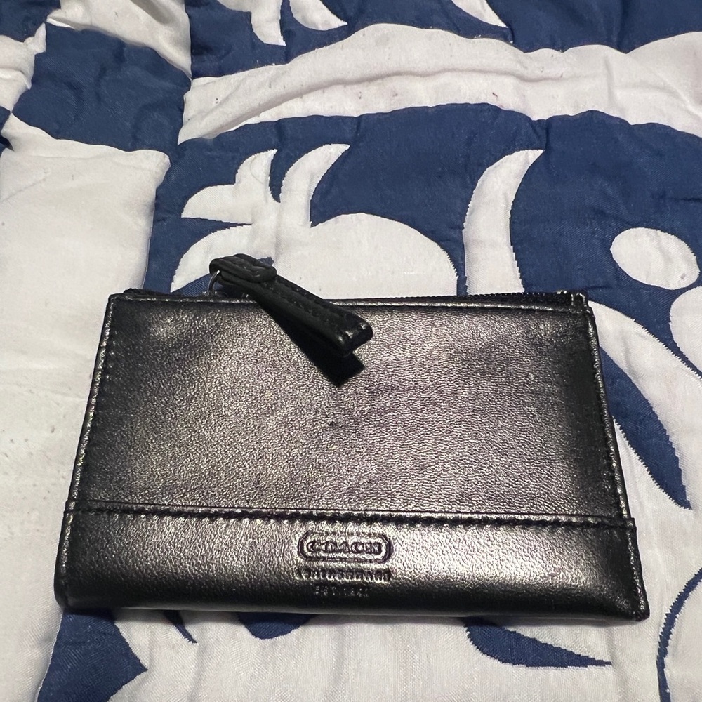 Coach  Leather Skinny Mini in Gunmetal